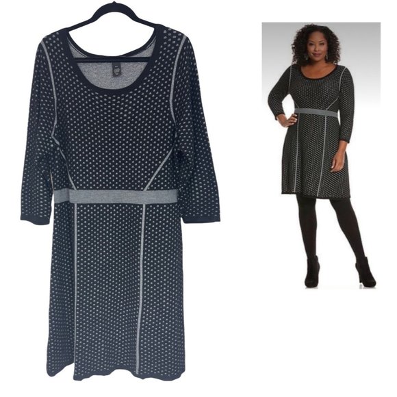 Metallic Sweater Dress Fall Winter 